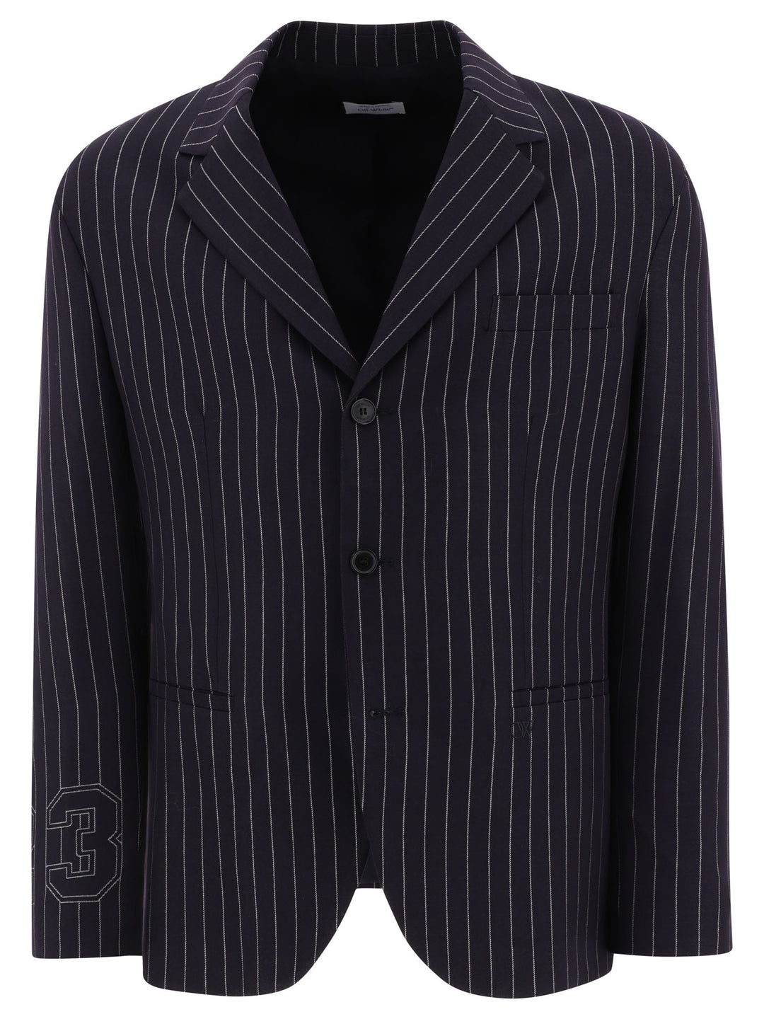 Pinstriped Blazer Jackets Blue