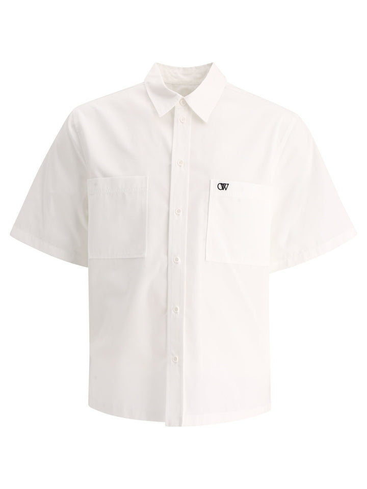 Embroidered Shirt Shirts White