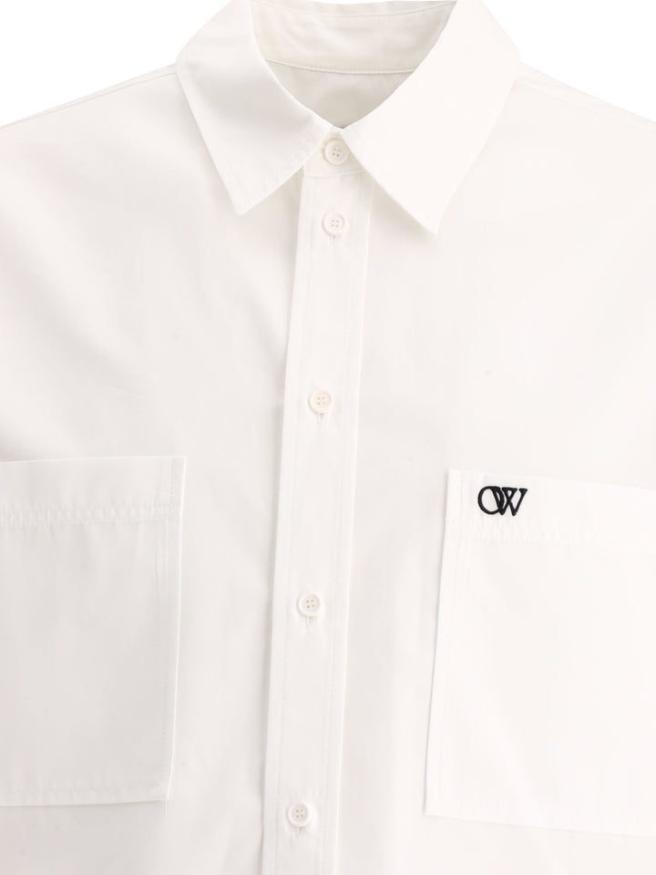 Embroidered Shirt Shirts White