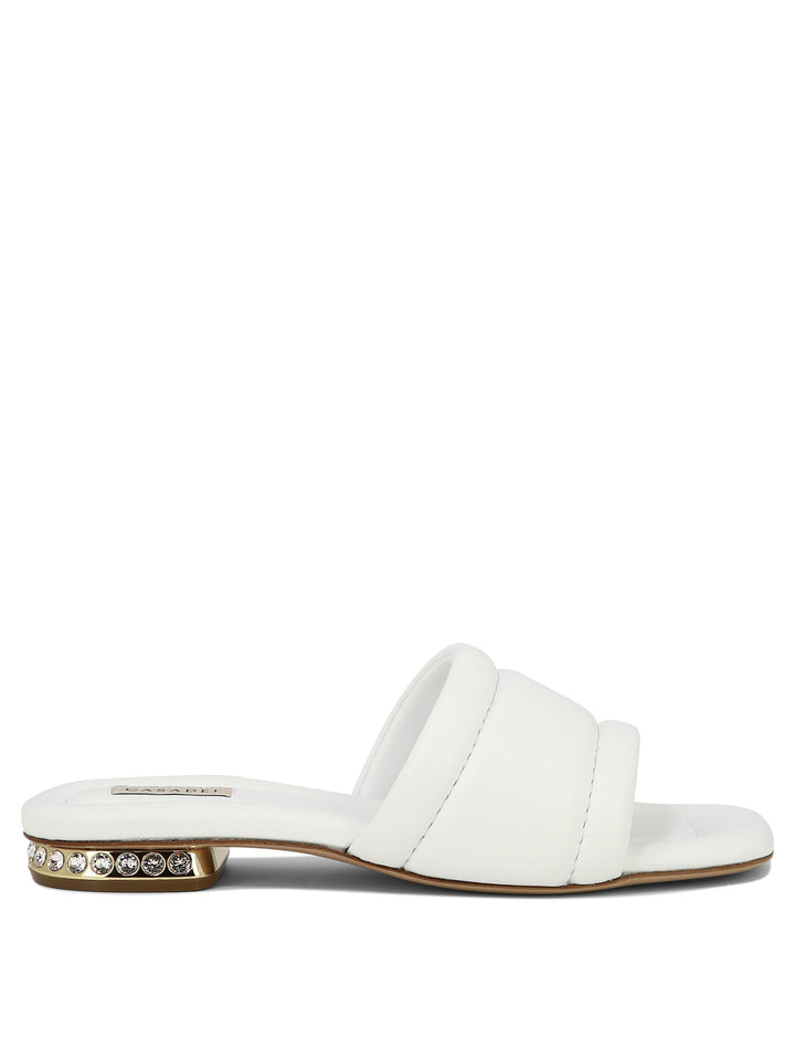 Quilted Nappa Sandals White