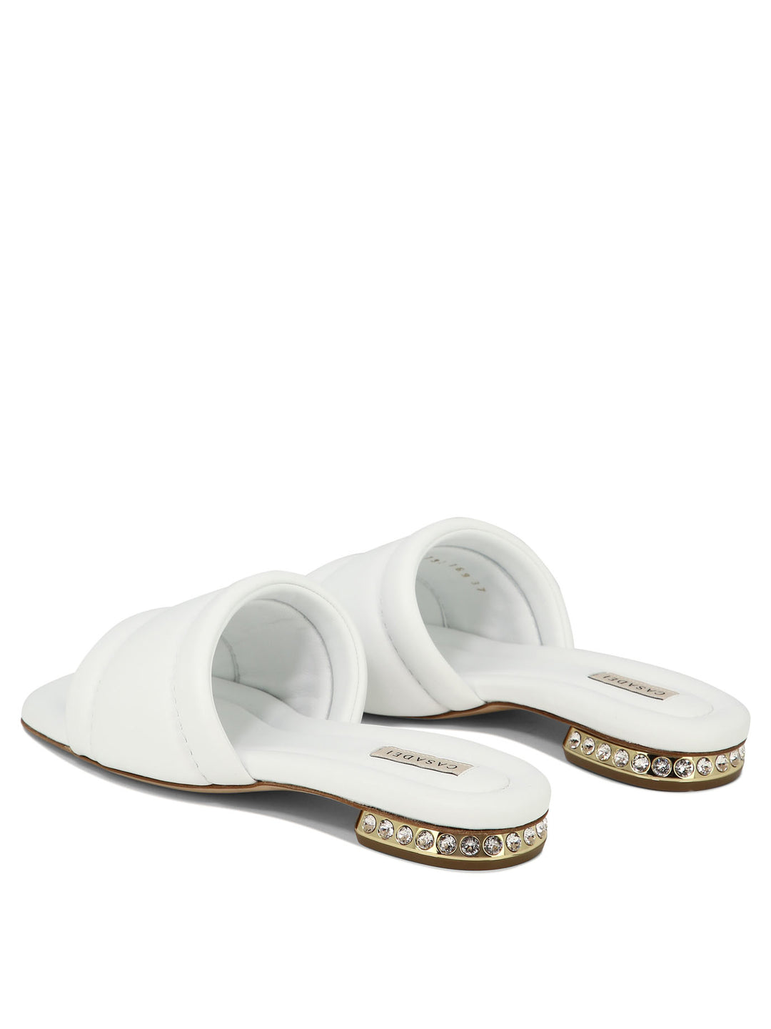 Quilted Nappa Sandals White