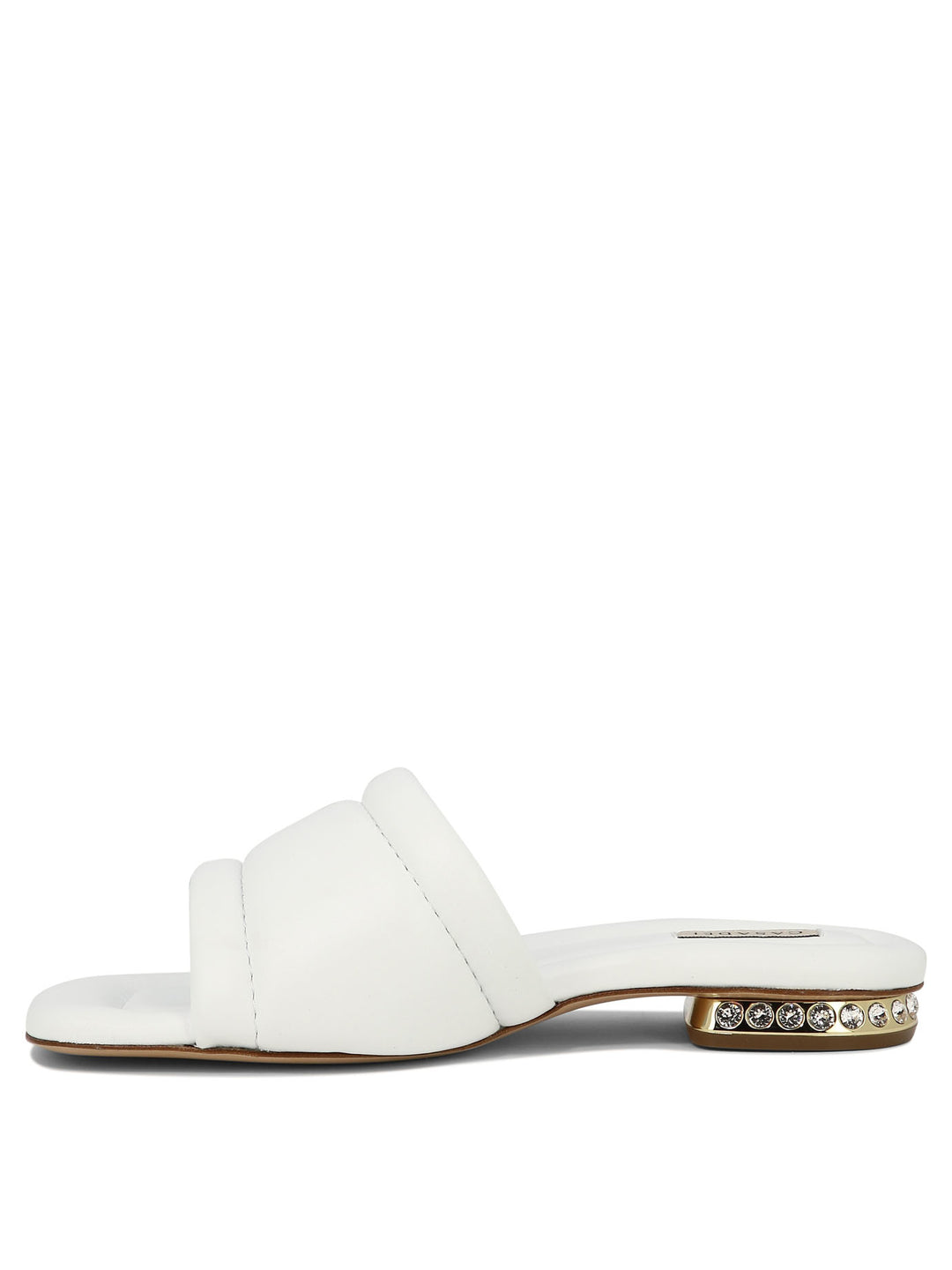 Quilted Nappa Sandals White