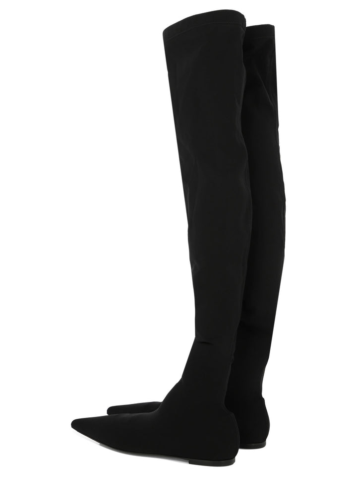 Stretch Jersey Thigh-High Boots Stivali & Stivaletti Black