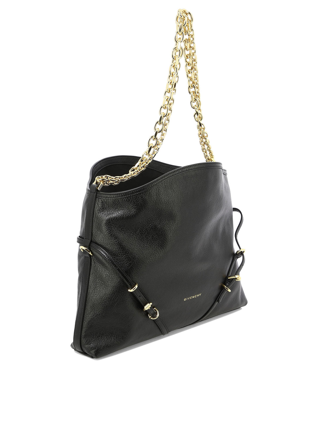 Voyou Chain Shoulder Bags Black