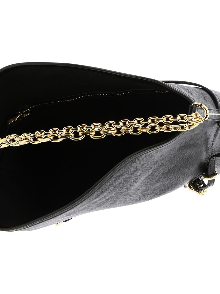 Voyou Chain Shoulder Bags Black