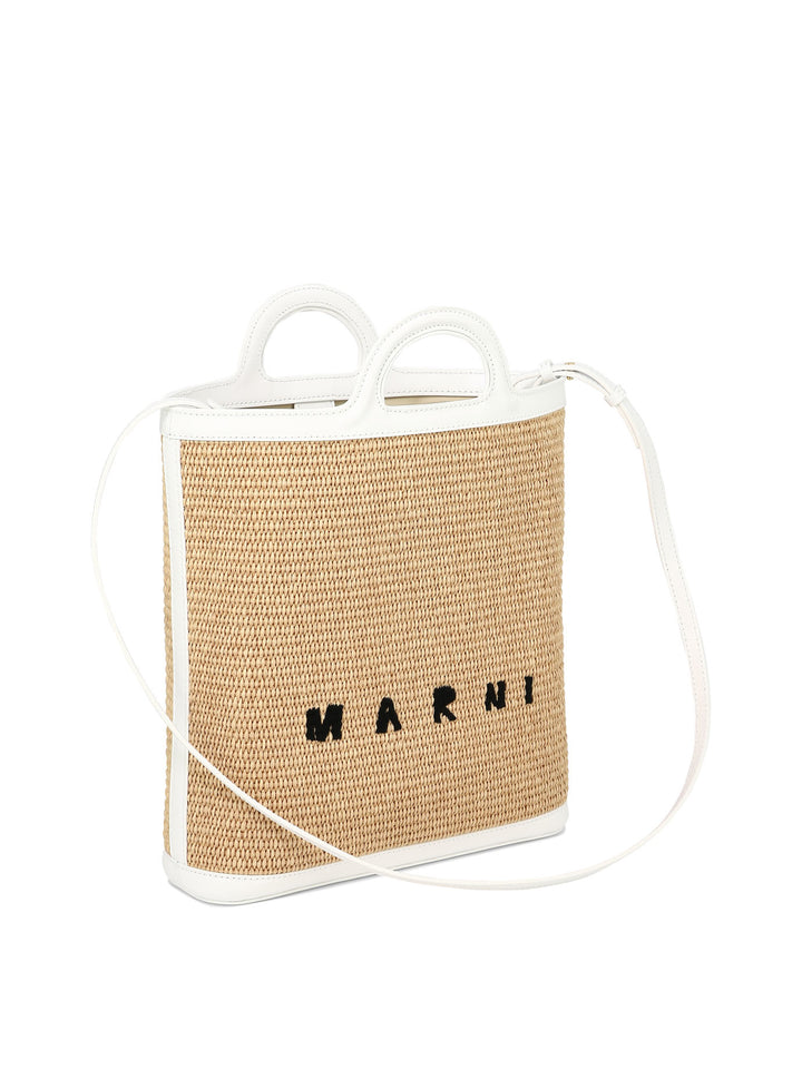 Raffia-Effect Handbag Handbags White