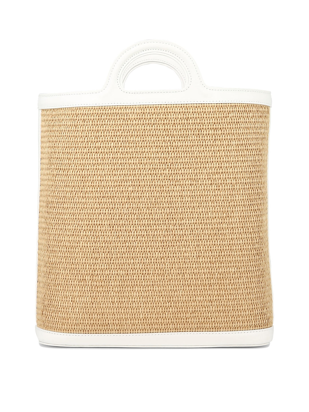 Raffia-Effect Handbag Handbags White