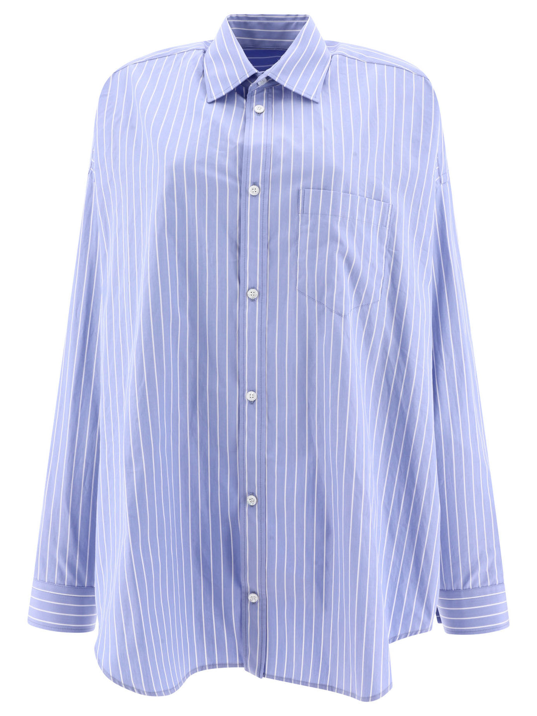 Striped Oversize Shirt Shirts Light Blue