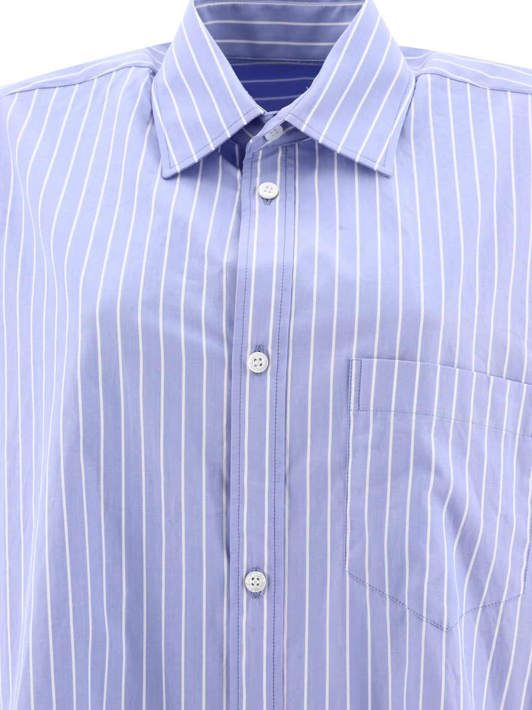 Striped Oversize Shirt Shirts Light Blue