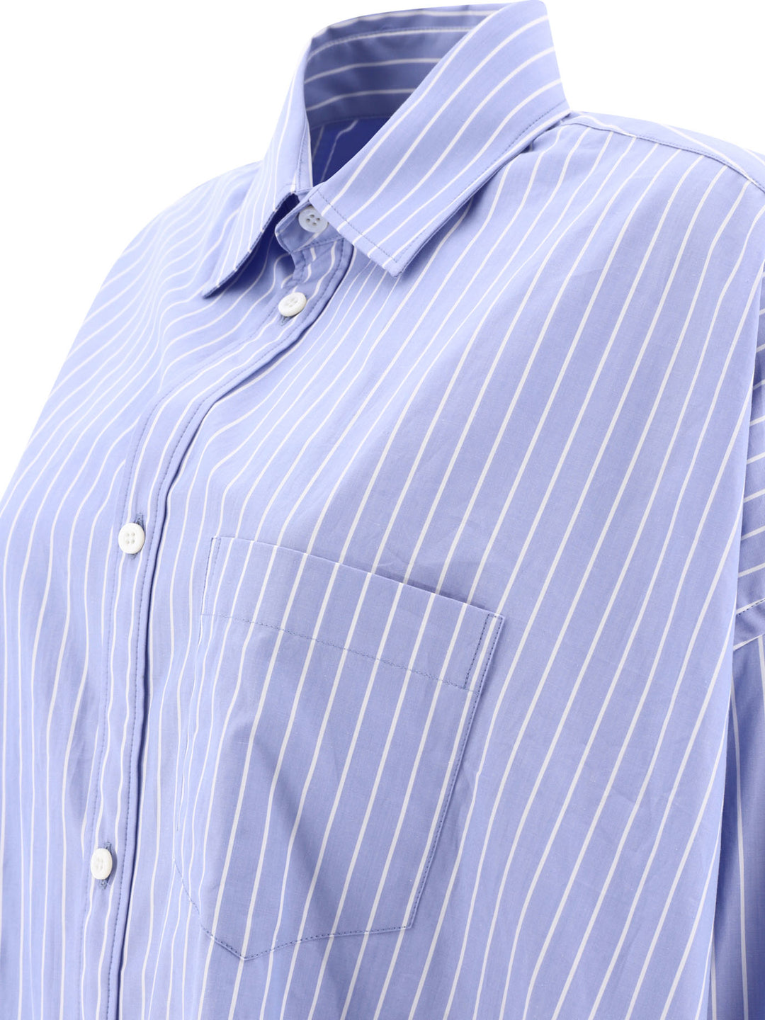 Striped Oversize Shirt Shirts Light Blue