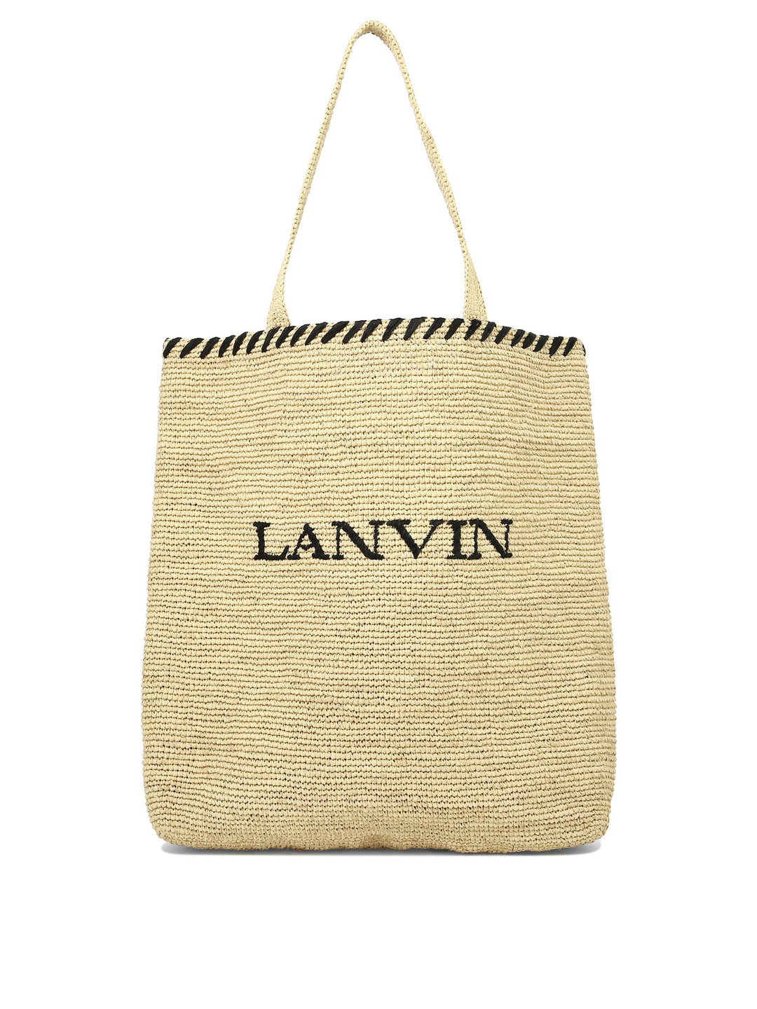 Shopping Bag With Logo Shoulder Bags Beige