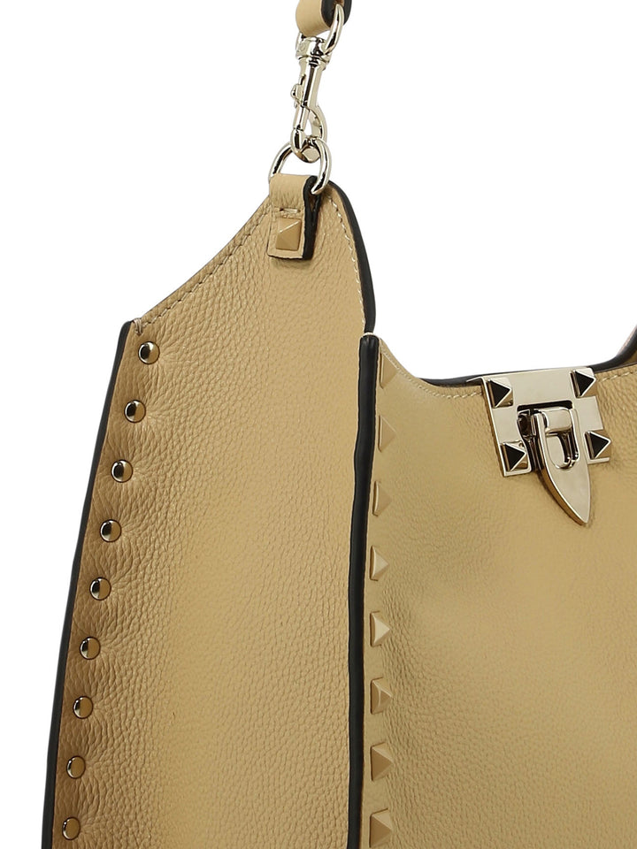 Hobo Rockstud Shoulder Bags Beige