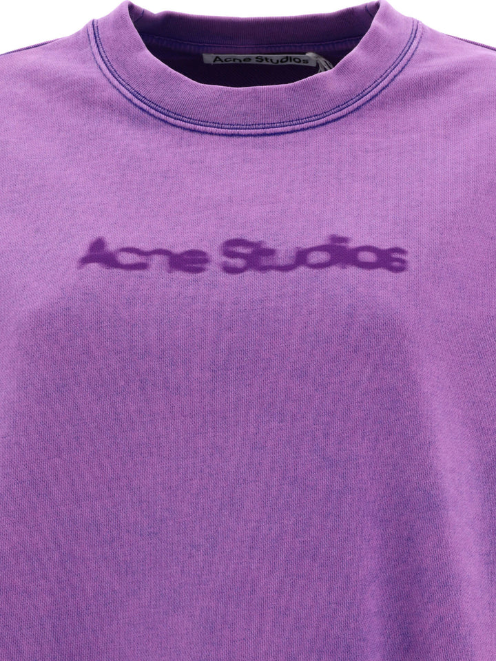 Sweatshirt With Blurred Logo Sweatshirts Purple