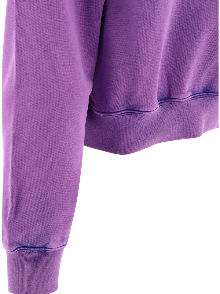 Sweatshirt With Blurred Logo Sweatshirts Purple