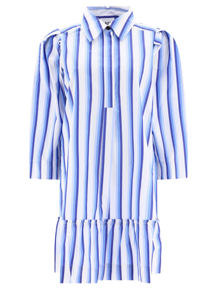 Striped Shirt Dress Dresses Light Blue