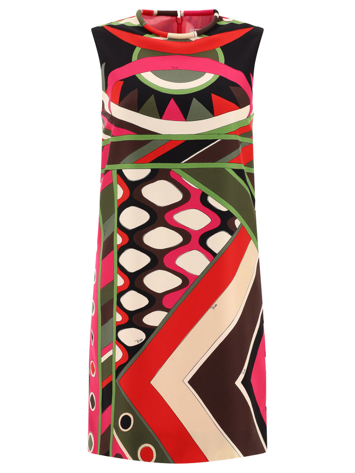 Vivara-Print Dress Dresses Fuchsia