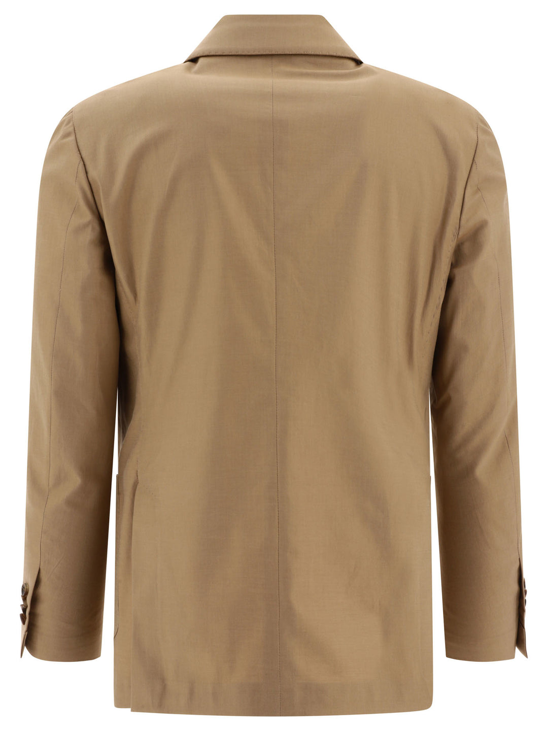 Unlined Double-Breasted Blazer Jackets Beige