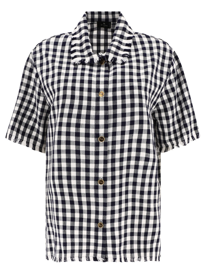 Gingham Shirt Shirts Blue