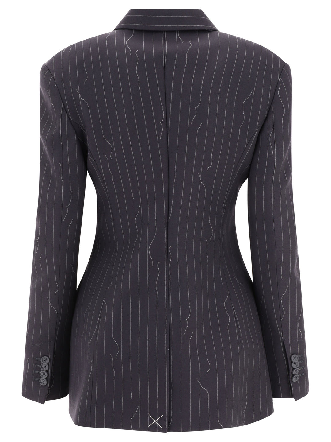 Pinstriped Blazer Jackets Blue