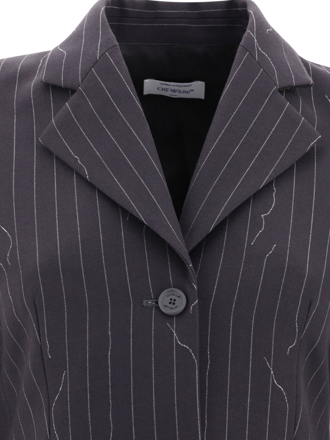 Pinstriped Blazer Jackets Blue