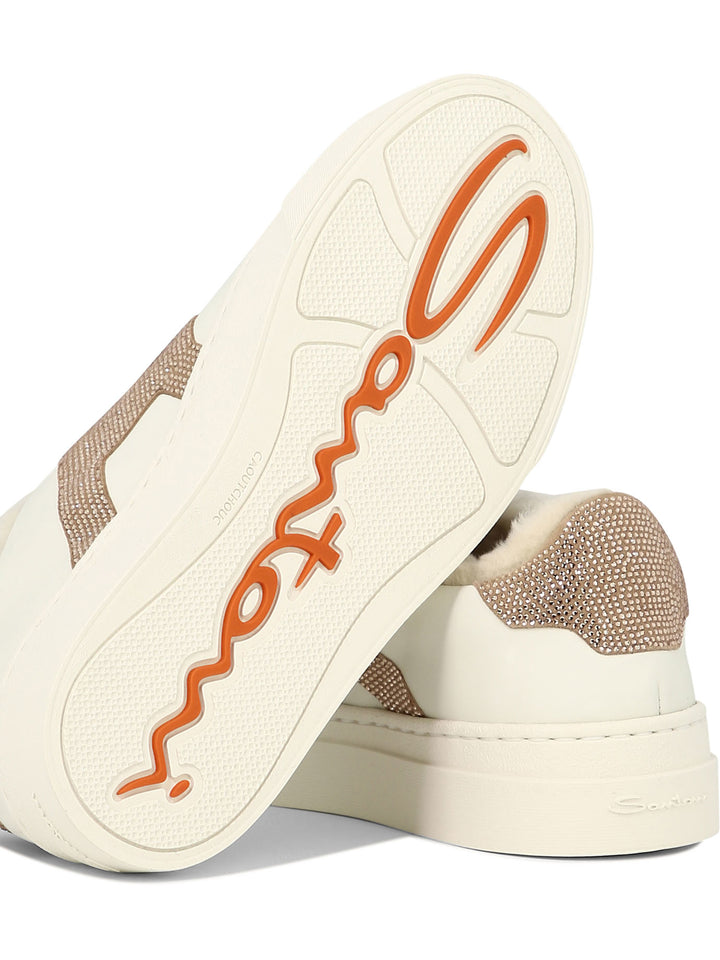 Double Buckle Sneakers & Slip-On White