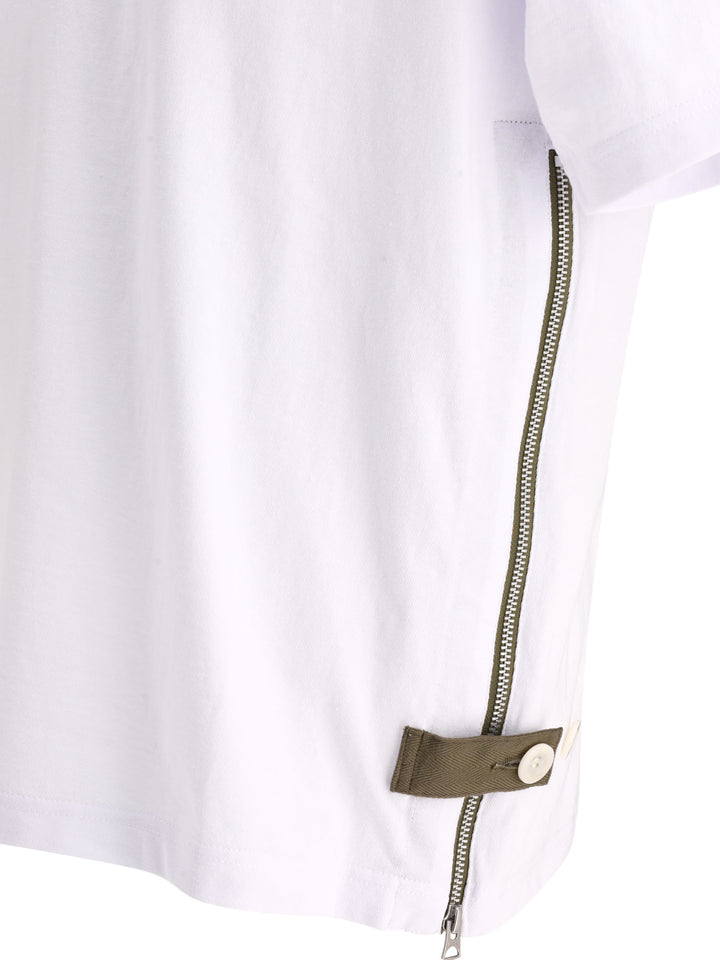 T-Shirt With Zippers Details T-Shirts White