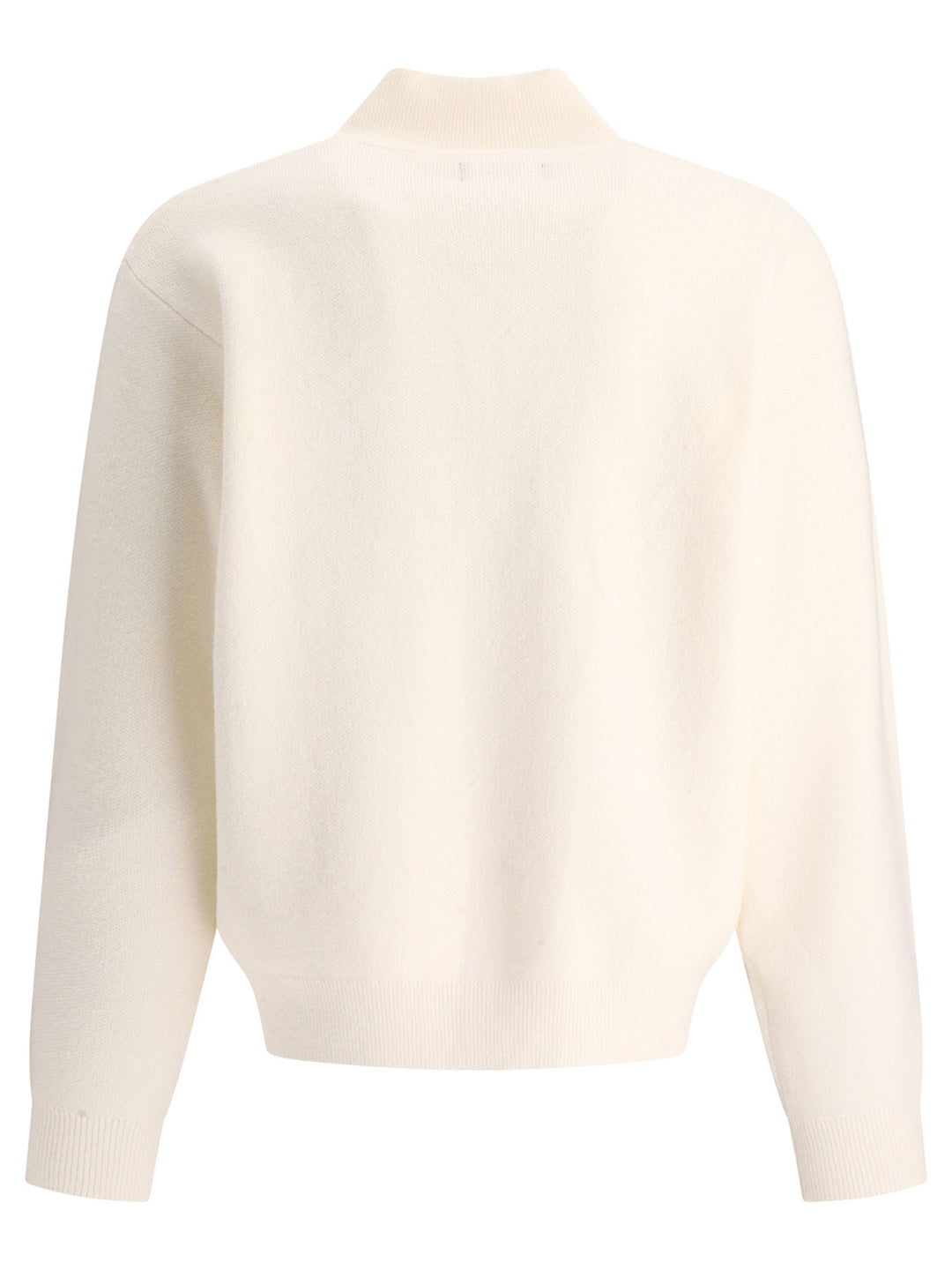 Mock Neck Sweater Knitwear White