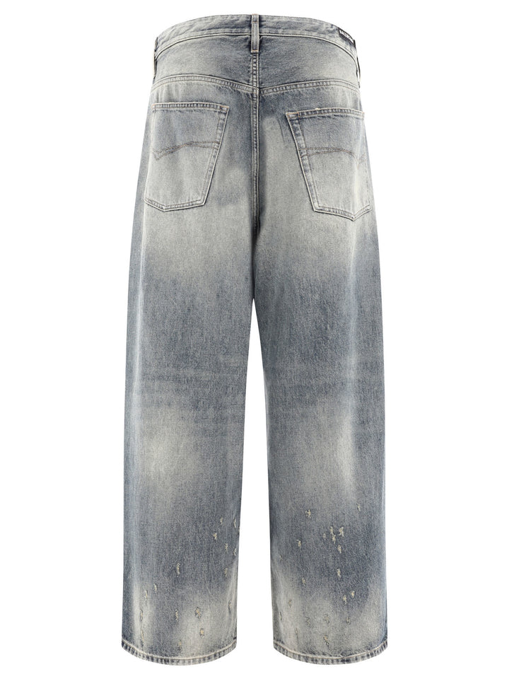 With Drawstring Jeans Blue