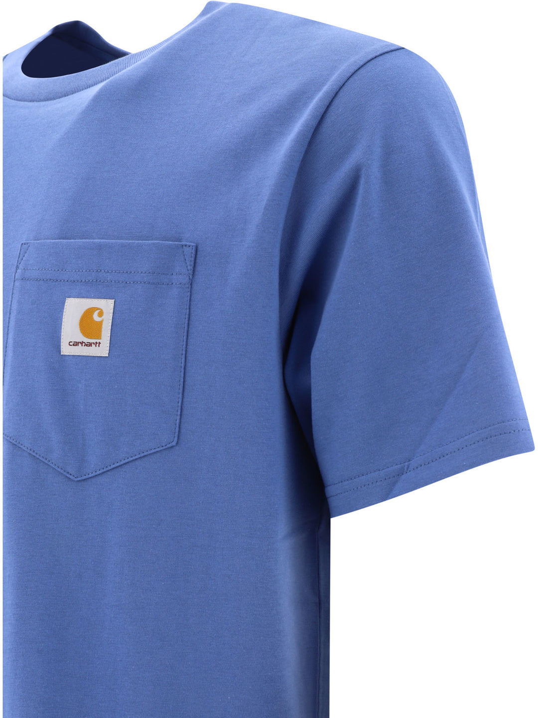 T-Shirt With Pocket And Patch T-Shirts Light Blue