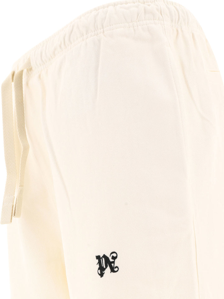 Monogram Travel Trousers White