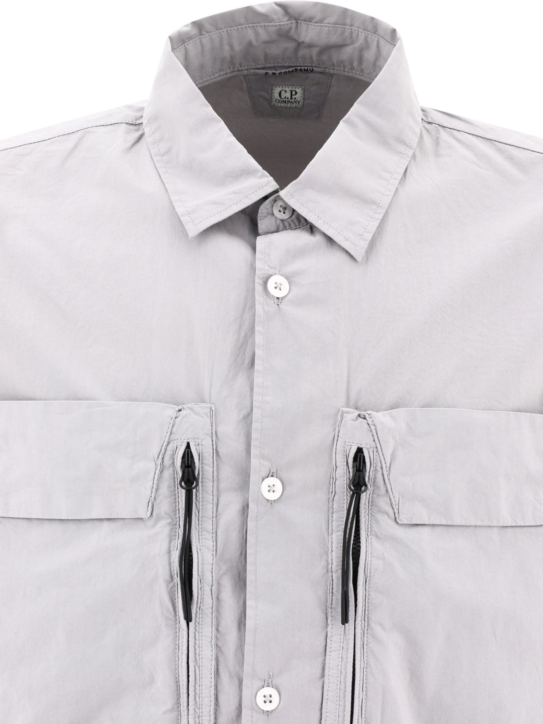 Poplin Overshirt Jackets Grey