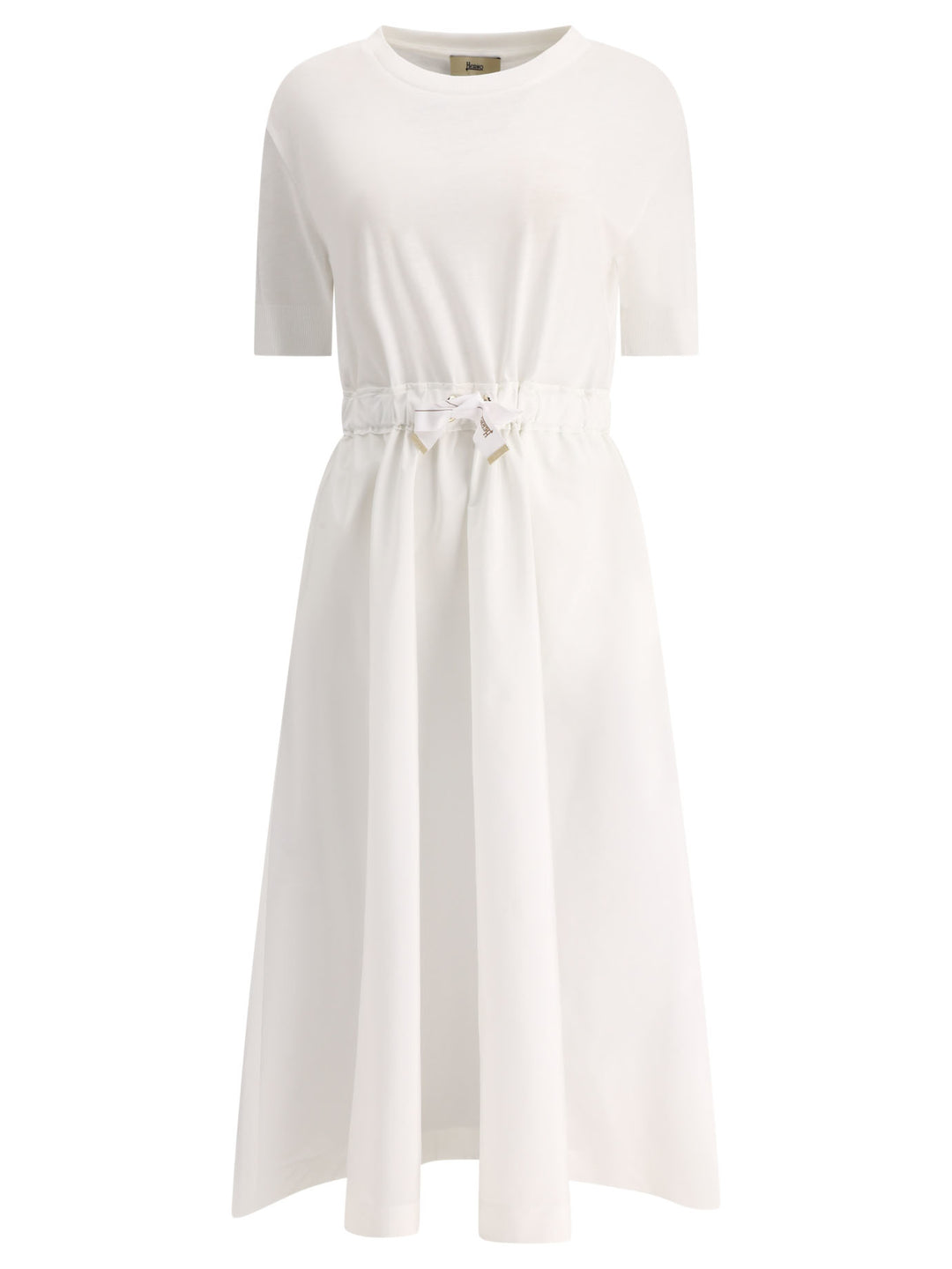 Dress With Drawstring At Waist Dresses White