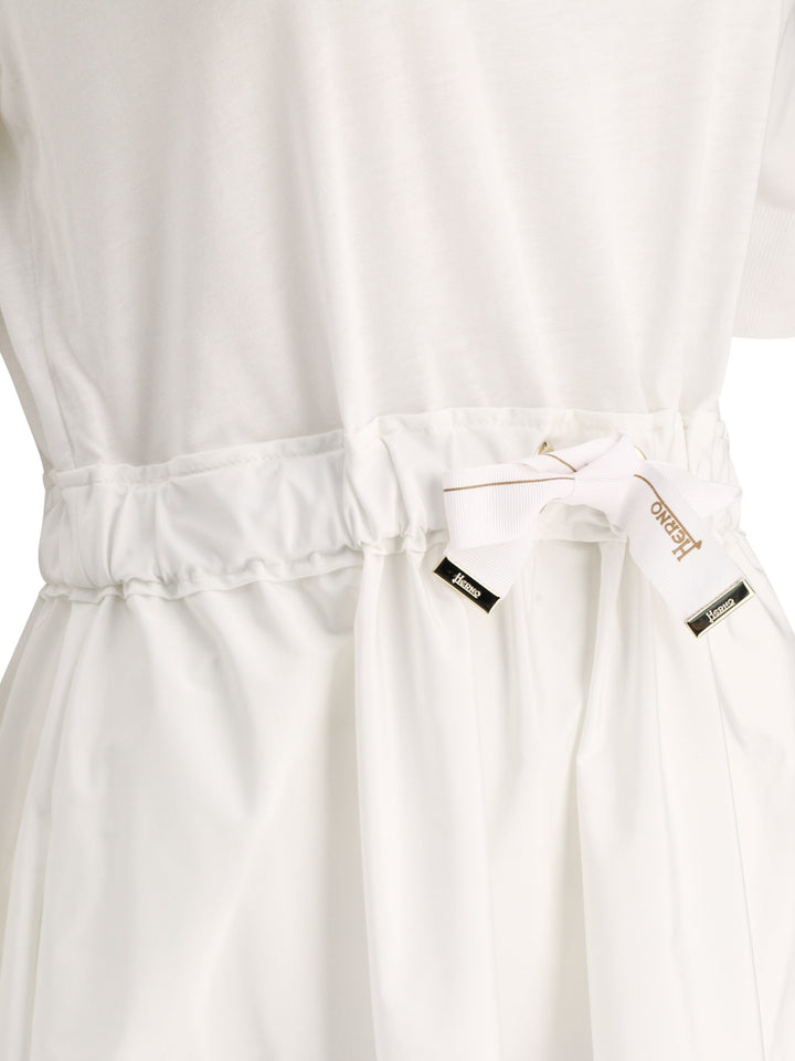 Dress With Drawstring At Waist Dresses White