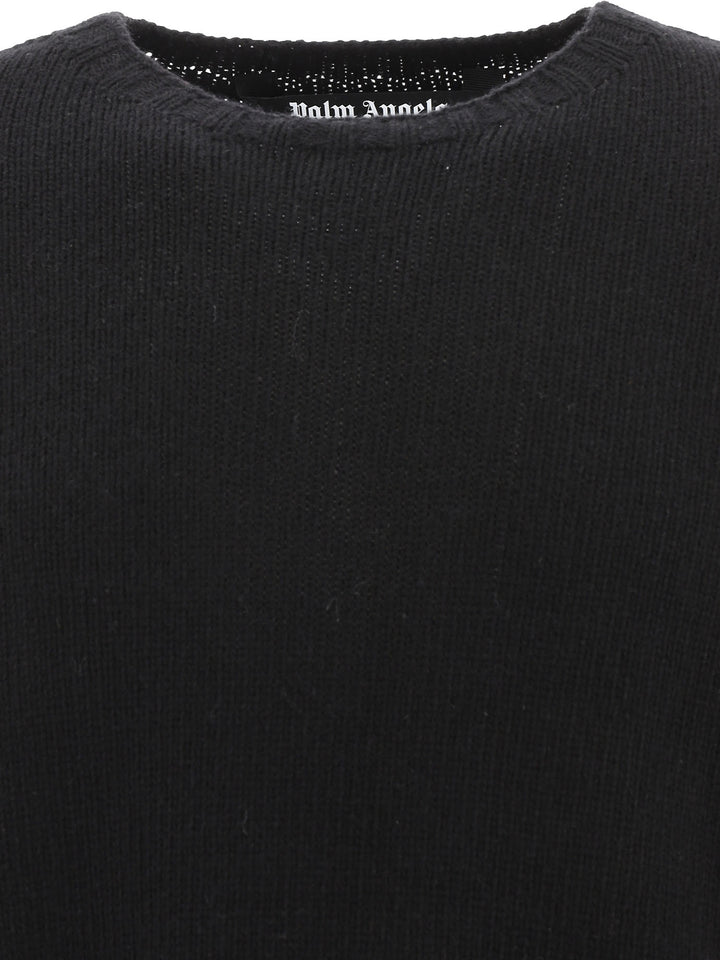 Curved Logo Knitwear Black