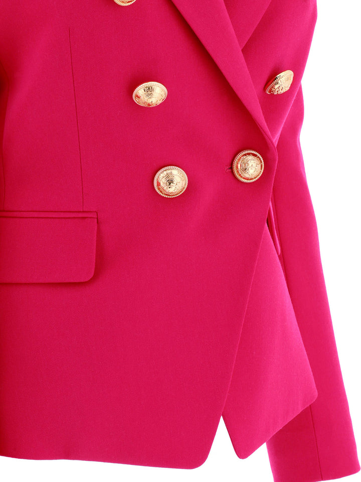 Double-Breasted Wool Jacket Jackets Fuchsia