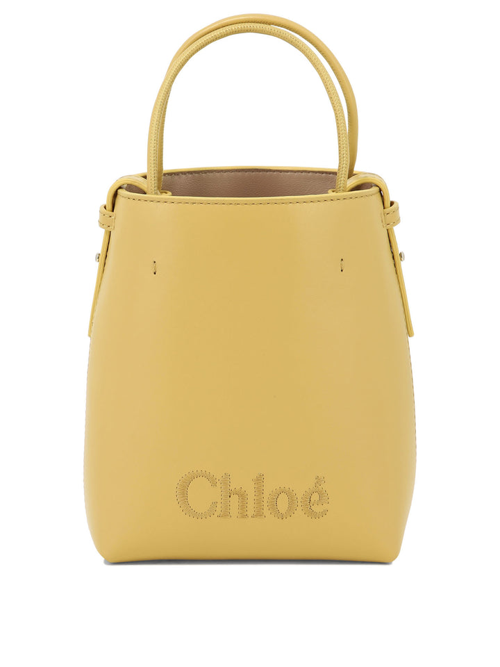 Chloé Sense Micro Handbags Beige