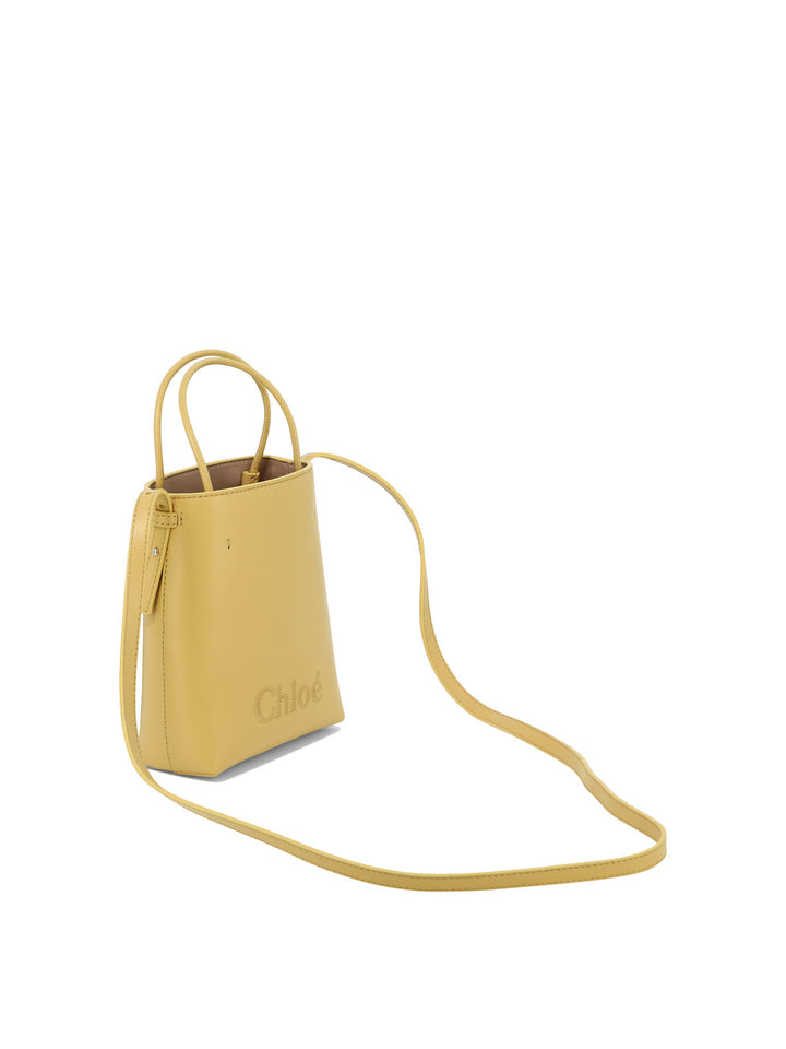 Chloé Sense Micro Handbags Beige