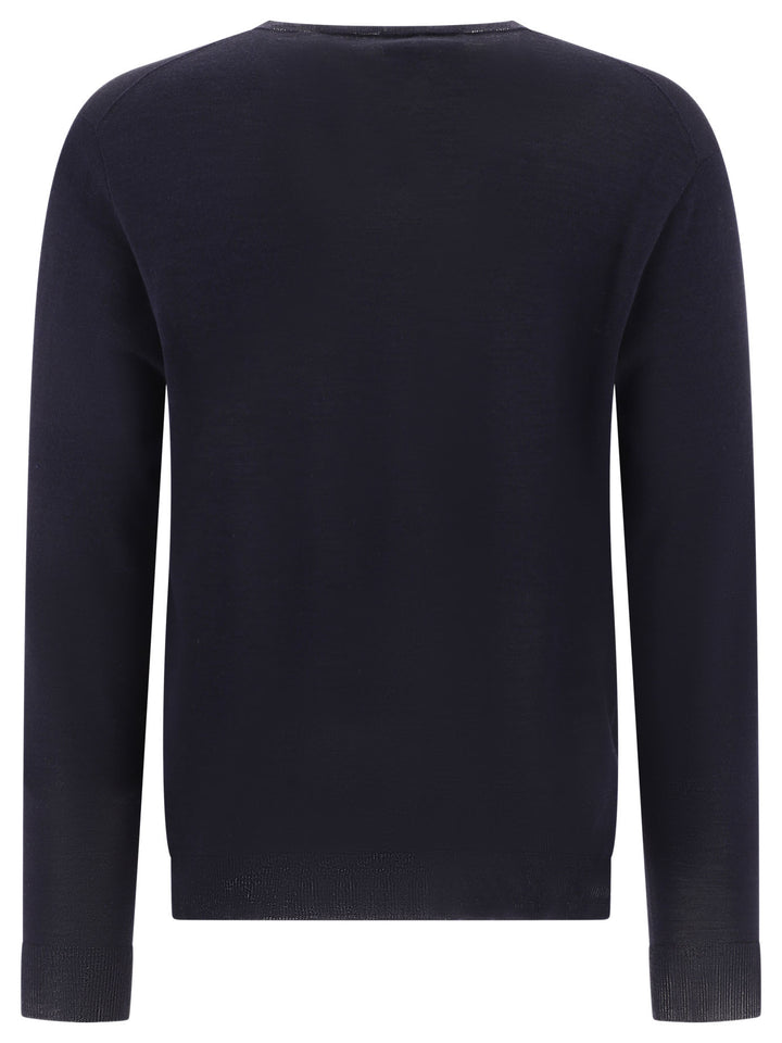 Wool-Blend Sweater Knitwear Blue