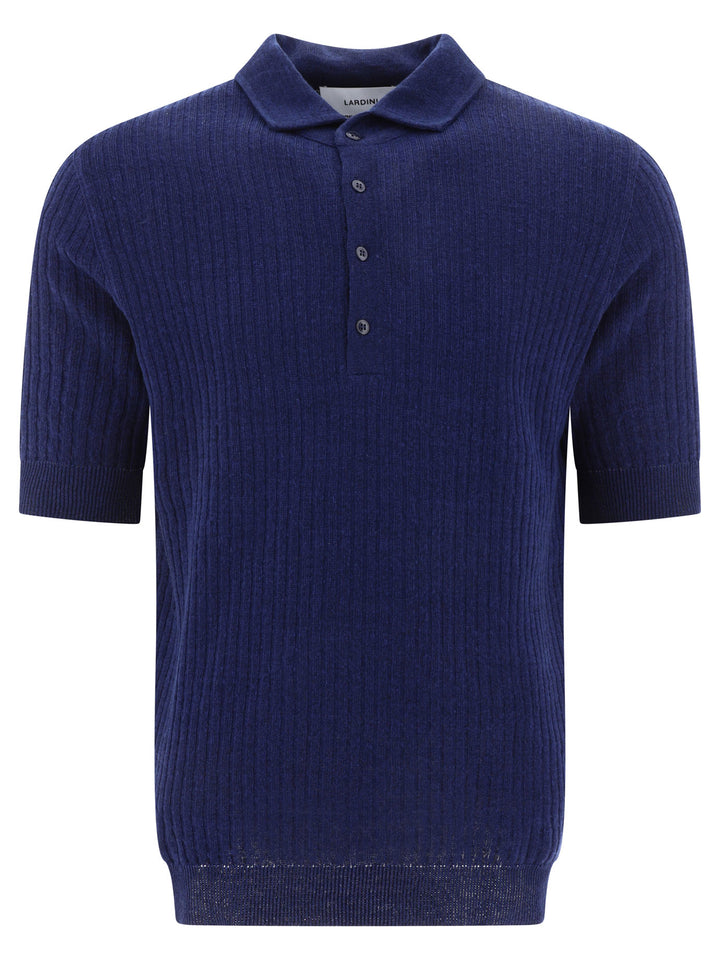 Ribbed Polo Shirt Polo Shirts Blue