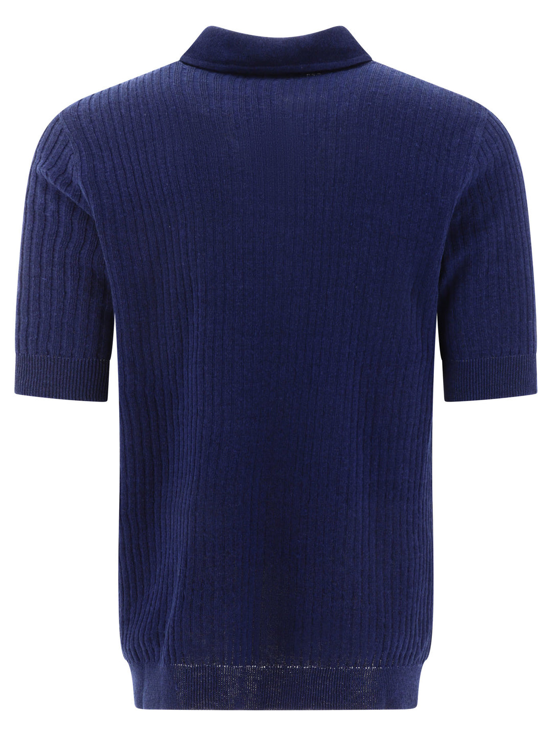 Ribbed Polo Shirt Polo Shirts Blue