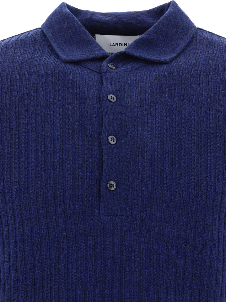 Ribbed Polo Shirt Polo Shirts Blue