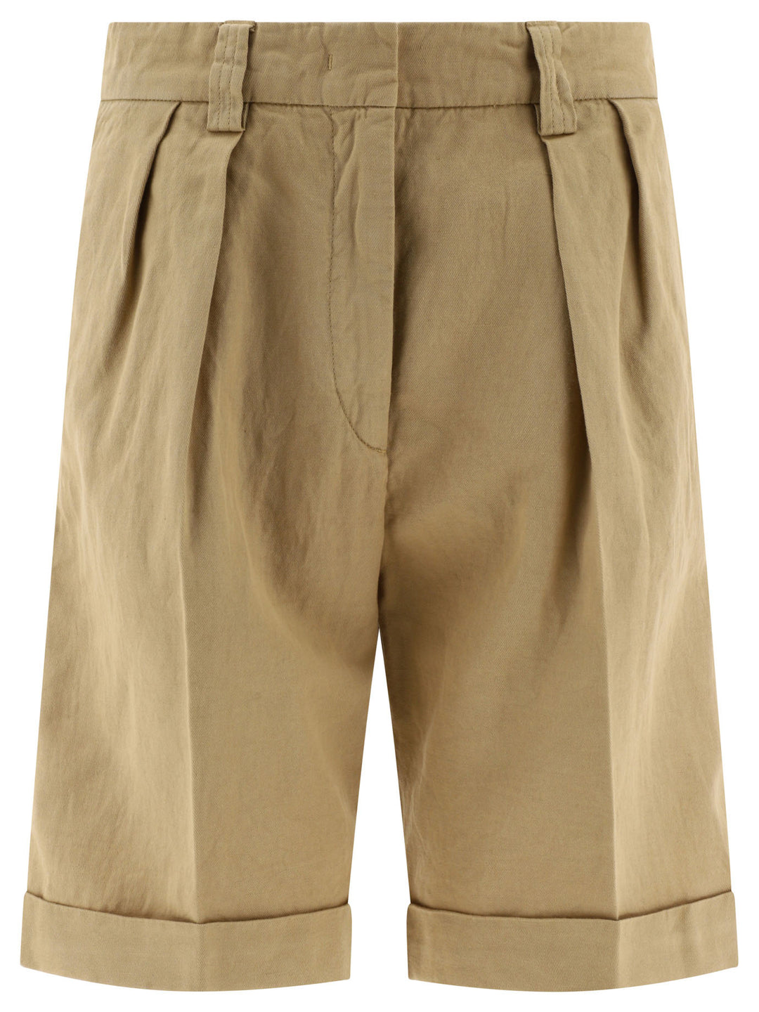 Pleated S Short Beige