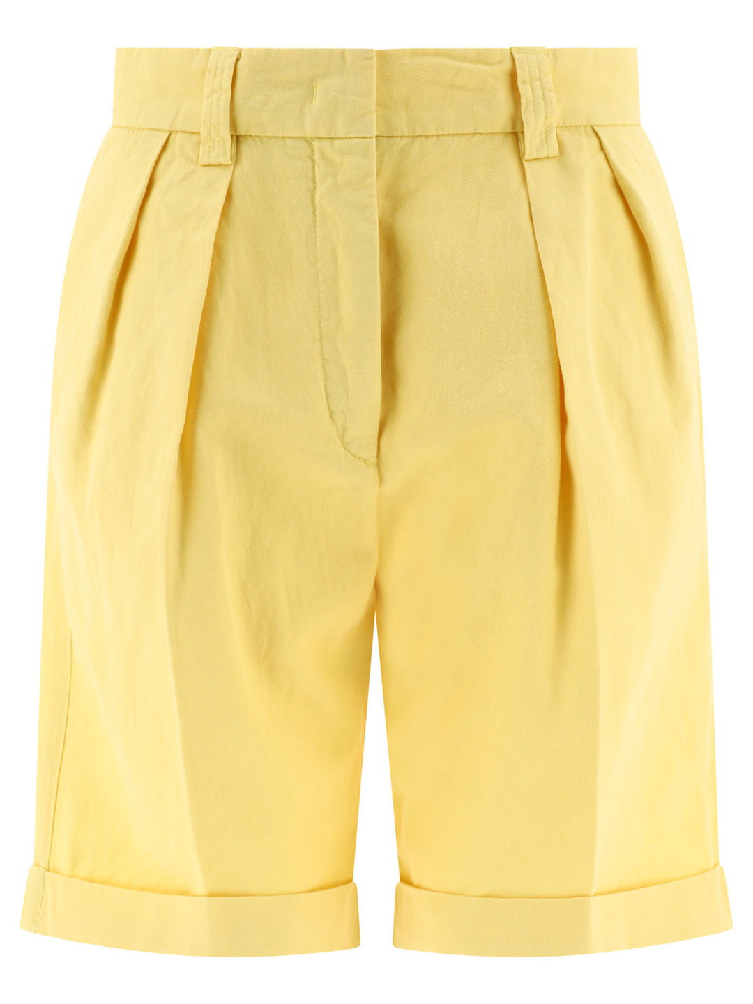 Pleated S Short Yellow