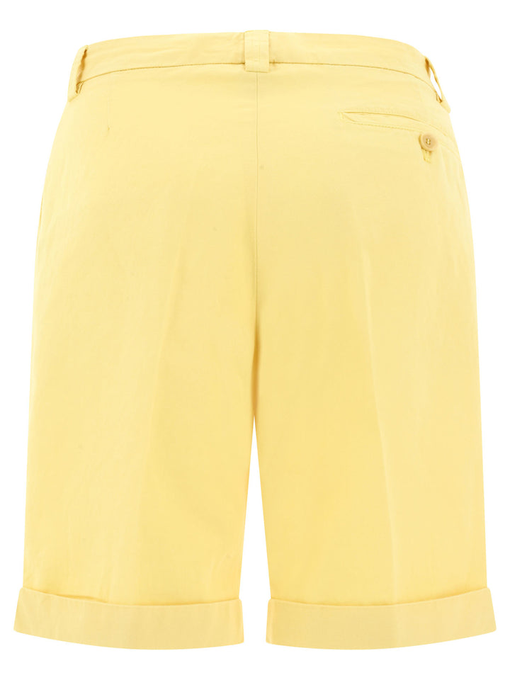 Pleated S Short Yellow