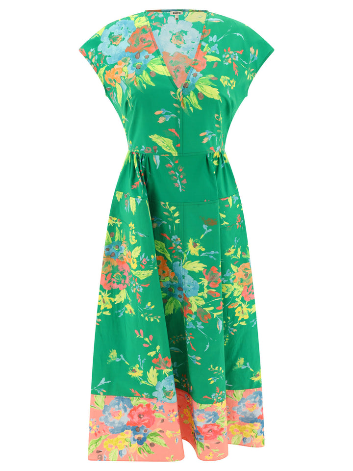 Floral-Print Dress Dresses Green