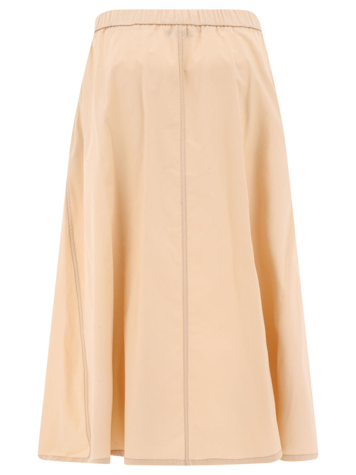 Pleated Skirt Skirts Beige