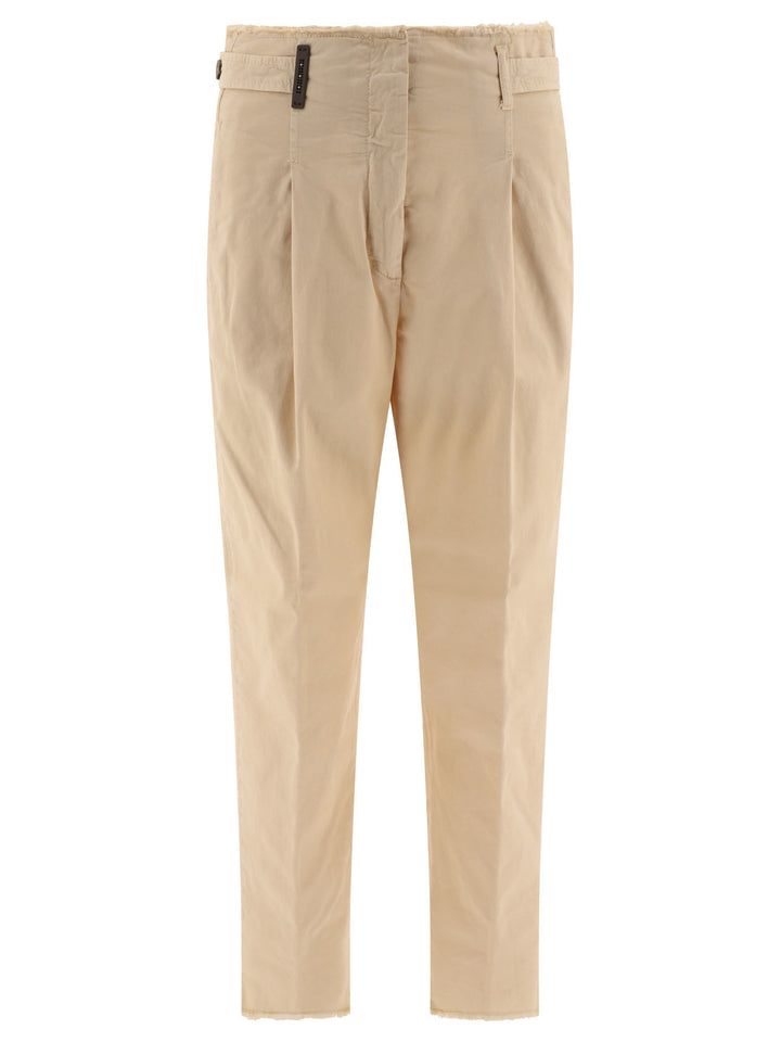 With Fringed Details Trousers Beige