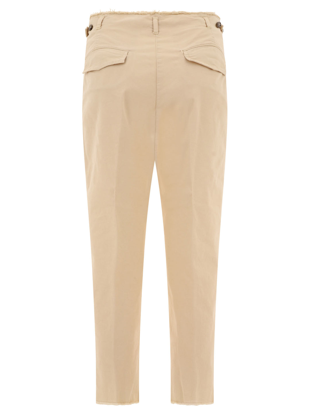 With Fringed Details Trousers Beige