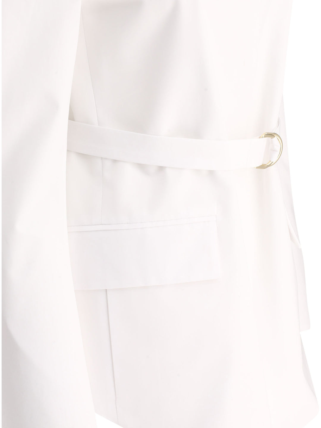 Compact Popeline Pea Coat Jackets White