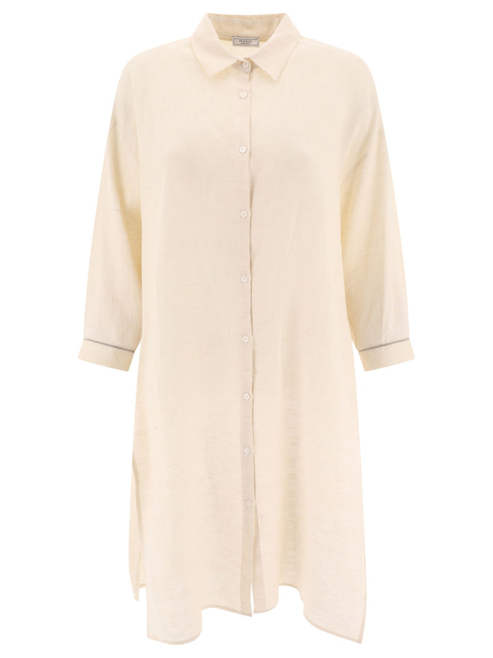 Oversize Shirt Shirts Beige